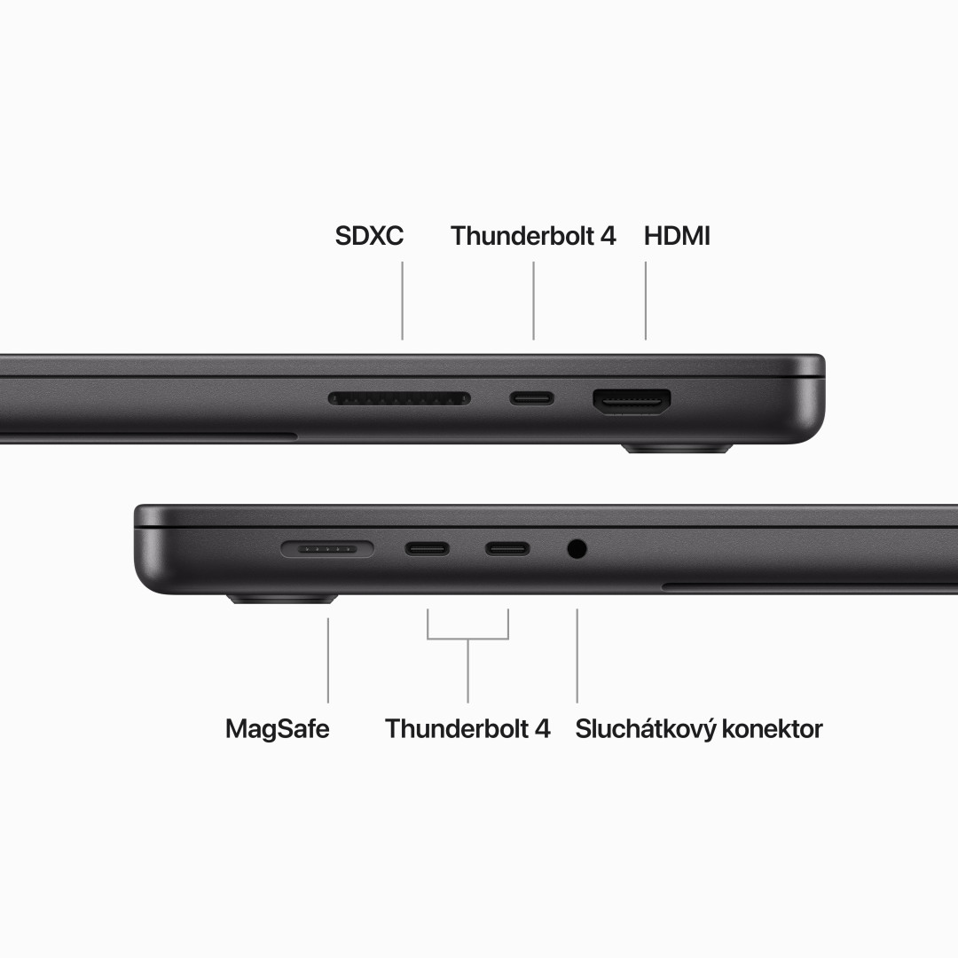Apple MacBook Pro 16'' M3 Pro CZ 2023 Vesmírně černý (MRW13CZ/A)