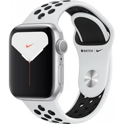 APPLE Watch Nike Series 5 GPS, 40mm Silver Aluminium Case with Pure Platinum/Black Nike Sport Band