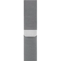 APPLE Watch řemínek 44mm milánský tah stříbrný