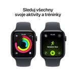 Apple Watch SE 3 GPS 40 mm hliníkové puzdro Midnight Sport Band - M/L