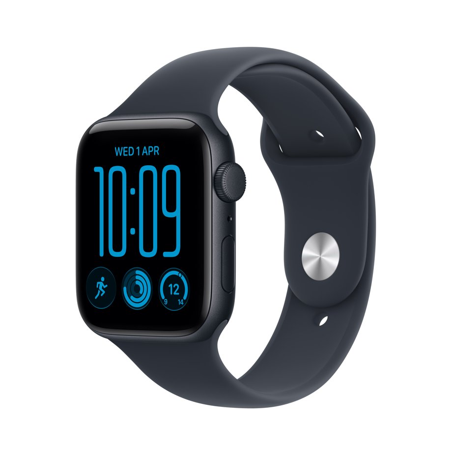 Apple Watch SE 3 GPS 40mm Midnight Aluminium Case with Navy Blue Sport Band - S/M