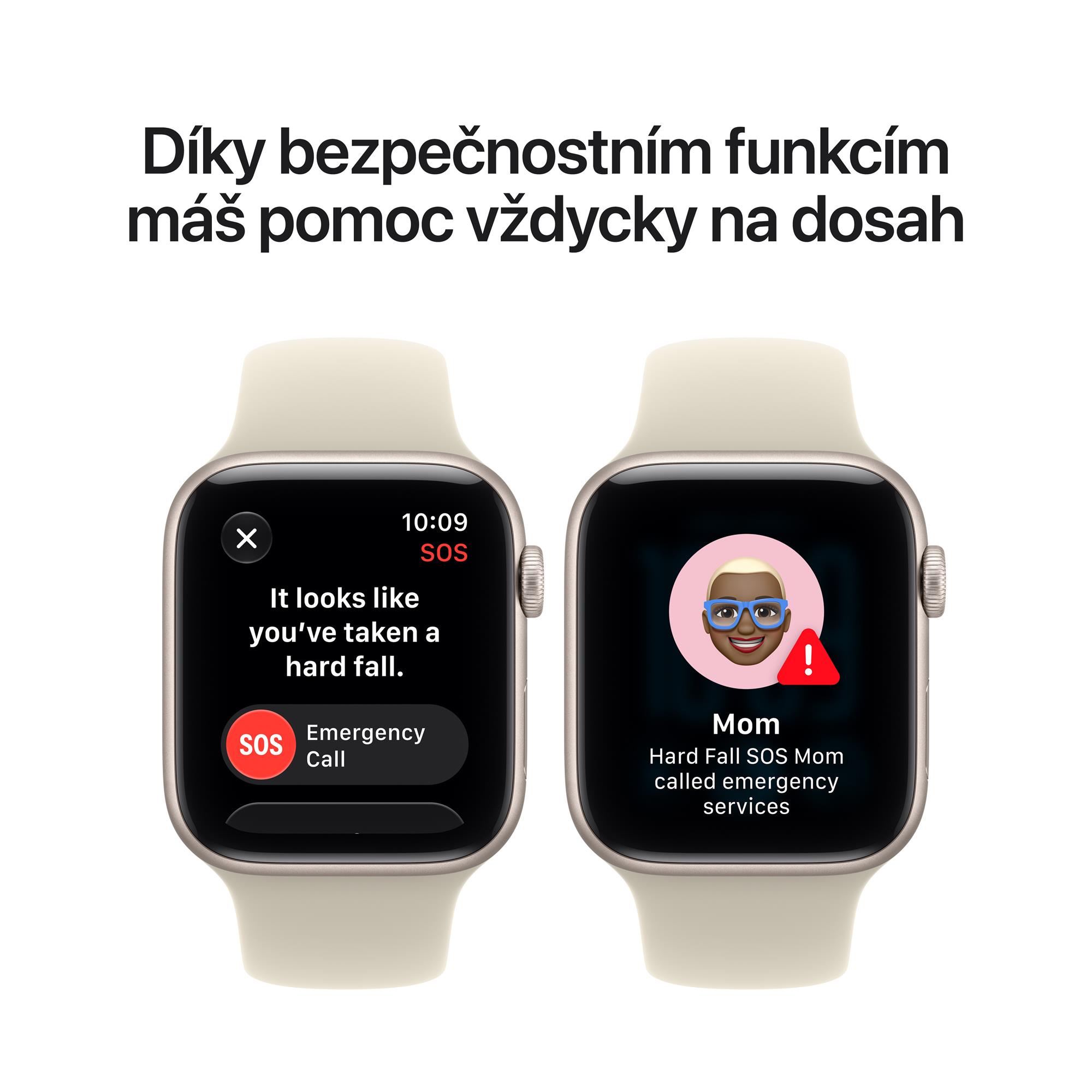 Apple Watch SE 3 GPS 40mm Starlight Aluminium Case with Sand Sport Band - M/L
