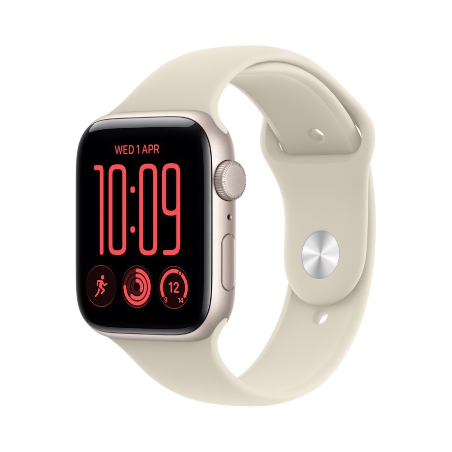 Apple Watch SE 3 GPS 40mm Starlight Aluminium Case with Sand Sport Band - S/M