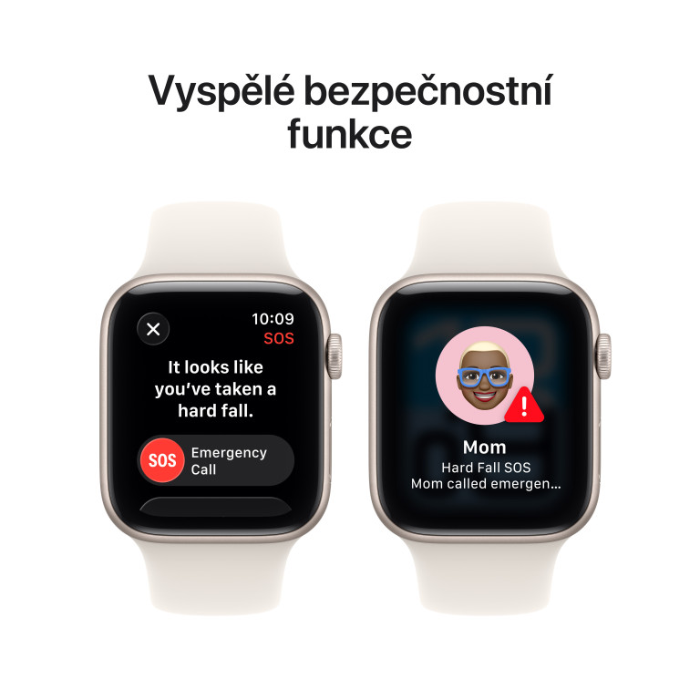 Apple Watch SE 3 GPS 44mm hliníkové puzdro Starlight Sport Band - S/M
