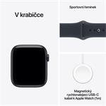 Apple Watch SE 3 GPS 44mm Midnight Aluminium Case with Navy Blue Sport Band - S/M