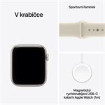 Apple Watch SE 3 GPS 44mm Starlight Aluminium Case with Sand Sport Band - S/M