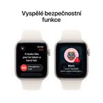Apple Watch SE 3 GPS + Cellular 44 mm, hliníkové puzdro v odtieni Starlight so športovým remienkom v odtieni Sand – M/L