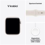 Apple Watch SE 3 GPS + Cellular 44 mm, hliníkové puzdro v odtieni Starlight so športovým remienkom v odtieni Sand – M/L