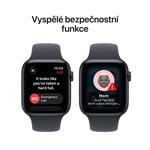 Apple Watch SE 3 GPS + Cellular 44 mm, puzdro v farbe Midnight Aluminium s modrým športovým remienkom – M/L