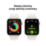Apple Watch SE 3 GPS + Cellular 44mm Starlight Aluminium Case with Starlight Sport Band - S/M