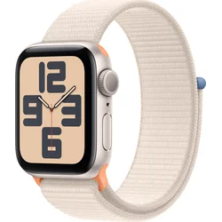 Apple Watch SE 40mm Hvězdně bílý hliník s hvězdně bílým provlékacím sportovním řemínkem