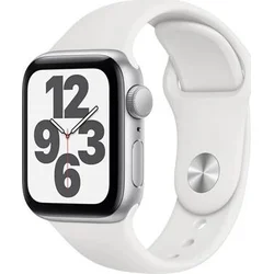 APPLE Watch SE 40mm Silver Aluminium Case with White Sport Band - Regular MYDM2HC/A - Hodinky