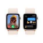 Apple Watch SE 44 mm Star White Aluminium s bielym športovým remienkom