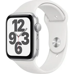 APPLE Watch SE 44mm Silver Aluminium Case with White Sport Band - Regular MYDQ2HC/A - Hodinky