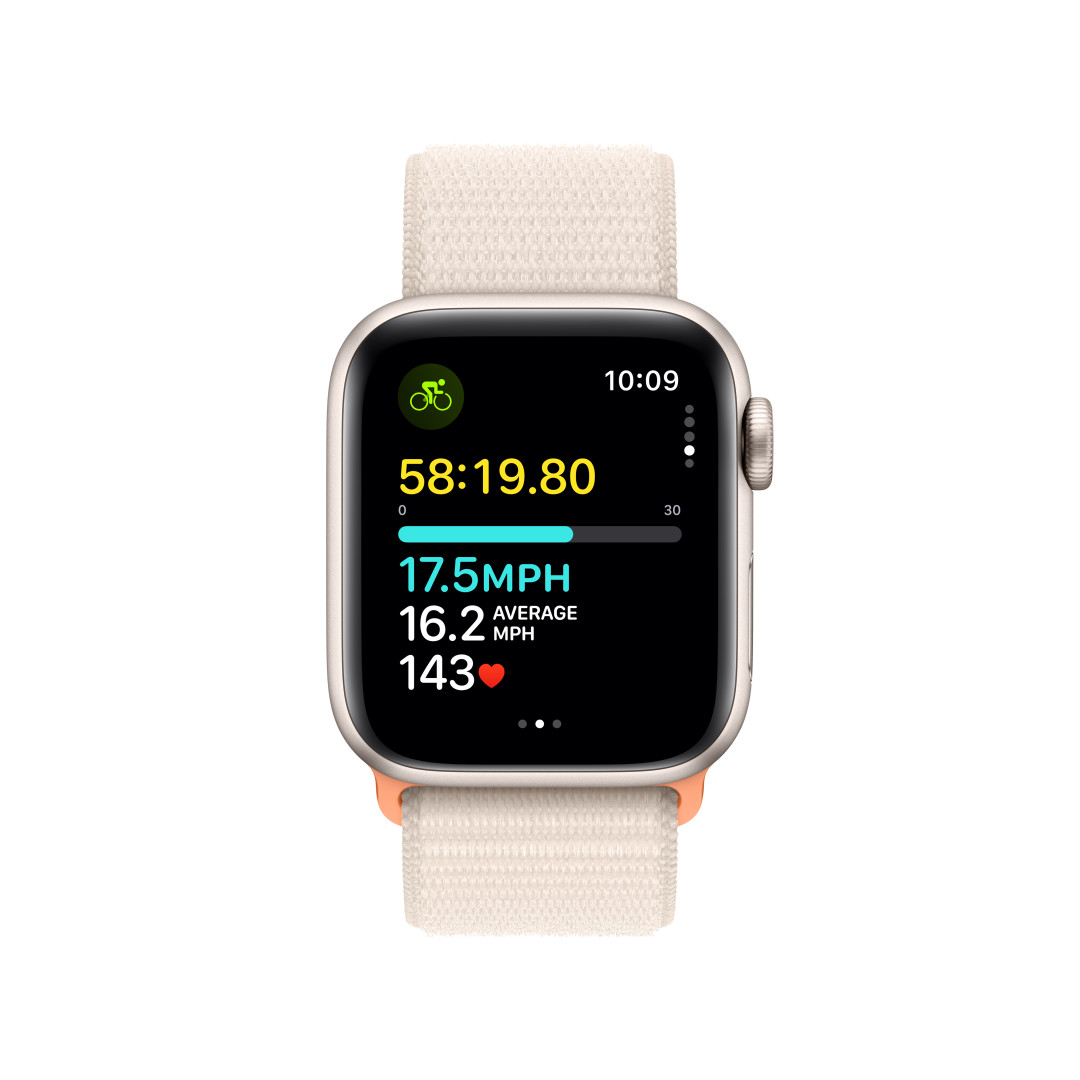 Apple Watch SE Cellular 40 mm Hviezdne biely hliník s hviezdne bielym športovým remienkom