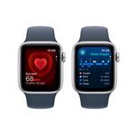 Apple Watch SE Cellular 40 mm strieborné hliníkové so športovým remienkom v búrkovo modrej farbe - M/L