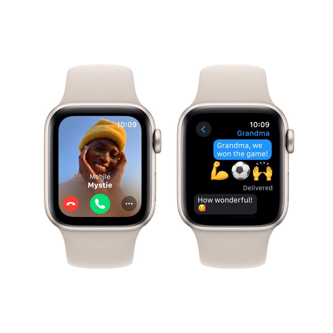 Apple Watch SE Cellular 40mm Hvězdně bílý hliník s hvězdně bílým sportovním řemínkem - S/M
