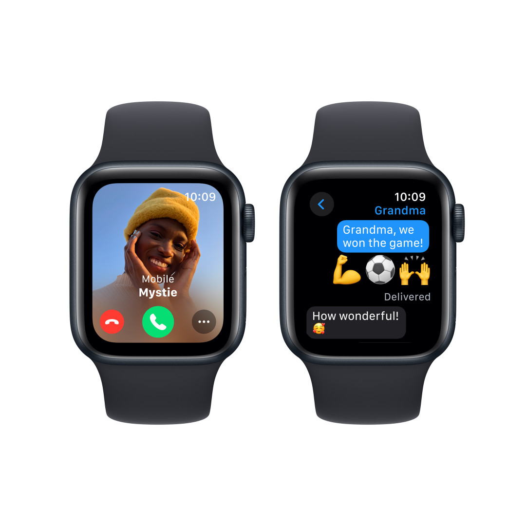 Apple Watch SE Cellular 40mm Temně inkoustový hliník s temně inkoustovým sportovním řemínkem - S/M