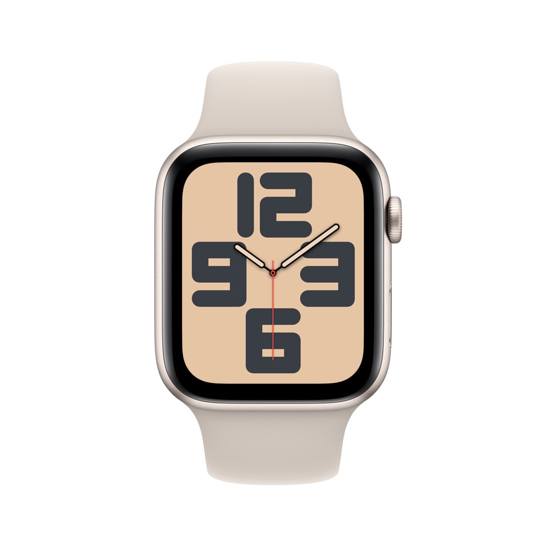 Apple Watch SE Cellular 44 mm Hviezdne biely hliník s hviezdne bielym športovým remienkom - S/M