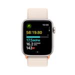 Apple Watch SE Cellular 44mm Hvězdně bílý hliník s hvězdně bílým provlékacím sportovním řemínkem