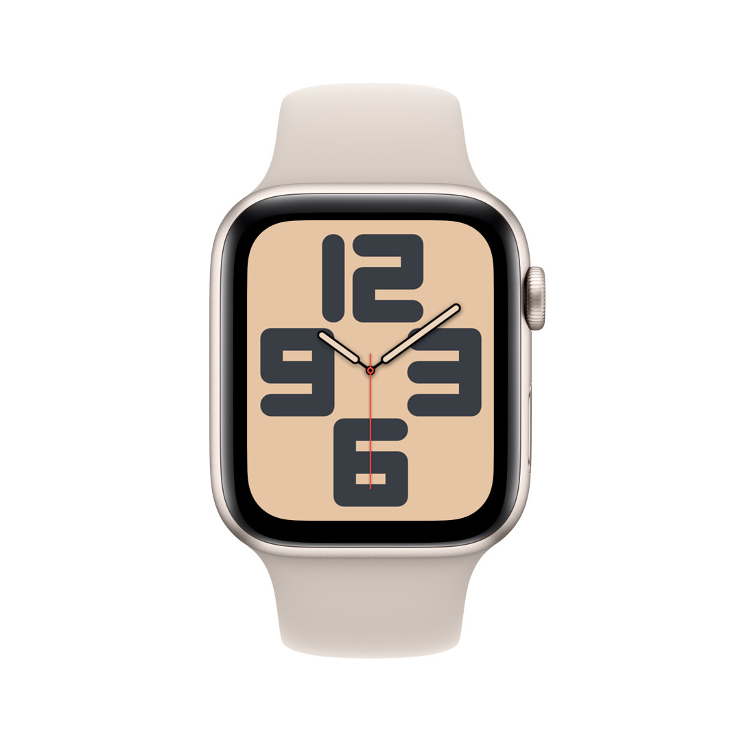 Apple Watch SE Cellular 44mm Hvězdně bílý hliník s hvězdně bílým sportovním řemínkem - S/M