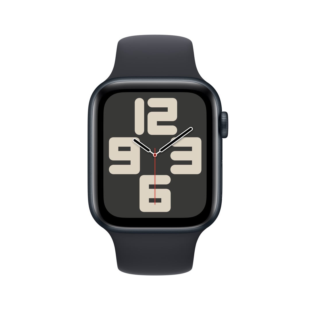 Apple Watch SE Cellular 44mm Temně inkoustový hliník s temně inkoustovým sportovním řemínkem - S/M