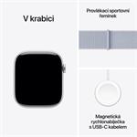 Apple Watch Series 10 GPS 42mm Silver Aluminium Case with Blue Cloud Sport Loop (MWWD3QC/A)