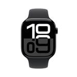 Apple Watch Series 10 GPS 46mm Jet Black Aluminium Case with Black Sport Band - S/M (MWWP3QC/A)