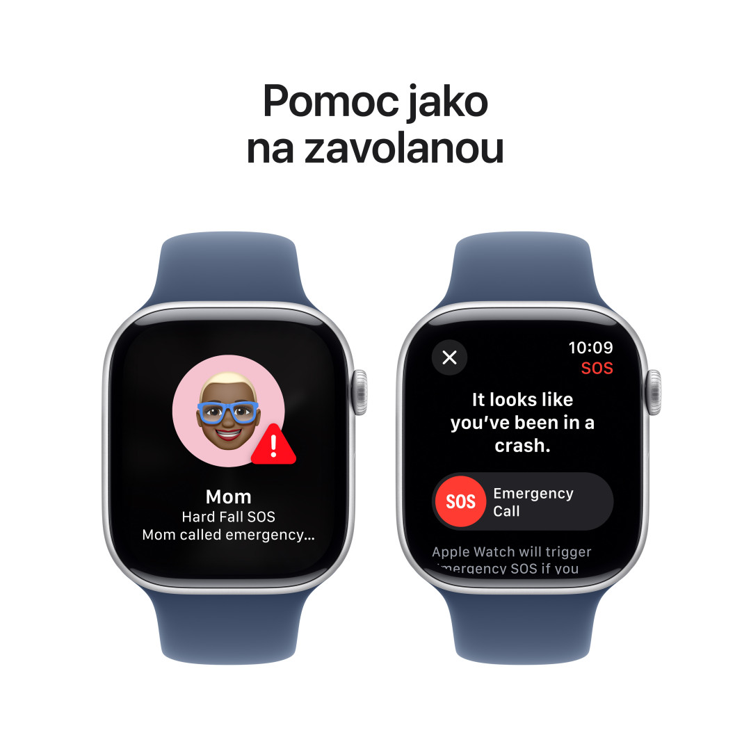 Apple Watch Series 10 GPS 46mm strieborné hliníkové puzdro so športovým denimovým remienkom - S/M (MWWL3QC/A)