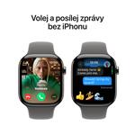 Apple Watch Series 10 GPS + Cellular 42 mm puzdro z prírodného titánu s kamenným športovým remienkom - S/M (MWXD3QC/A)