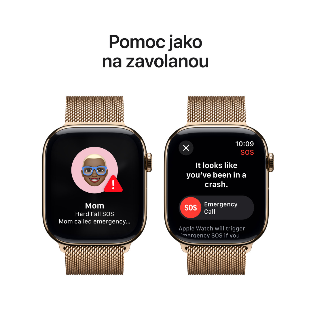 Apple Watch Series 10 GPS + Cellular 42mm Gold Titanium Case with Gold Milanese Loop (MX083QC/A)