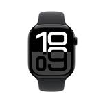 Apple Watch Series 10 GPS + Cellular 42mm Jet Black Aluminium Case with Black Sport Band - M/L (MWX73QC/A)