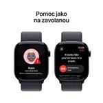 Apple Watch Series 10 GPS + Cellular 42mm Jet Black Aluminium Case with Ink Sport Loop (MWX83QC/A)