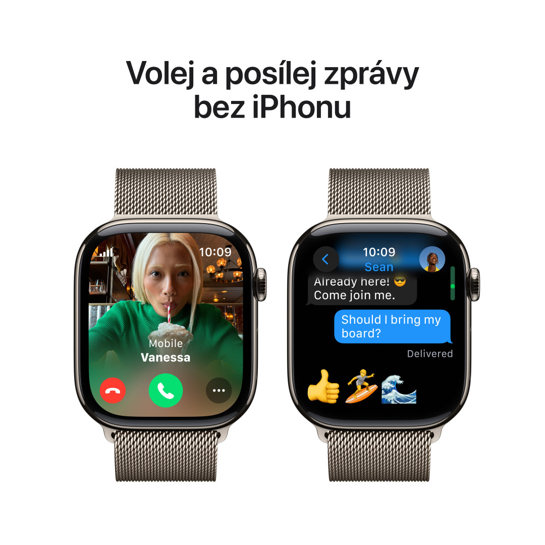 Apple Watch Series 10 GPS + Cellular 42mm Natural Milanese Loop