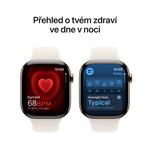 Apple Watch Series 10 GPS + Cellular 42mm zlaté titánové puzdro so športovým remienkom Starlight - M/L (MX073QC/A)