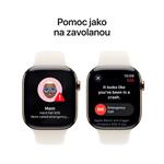Apple Watch Series 10 GPS + Cellular 42mm zlaté titánové puzdro so športovým remienkom Starlight - M/L (MX073QC/A)