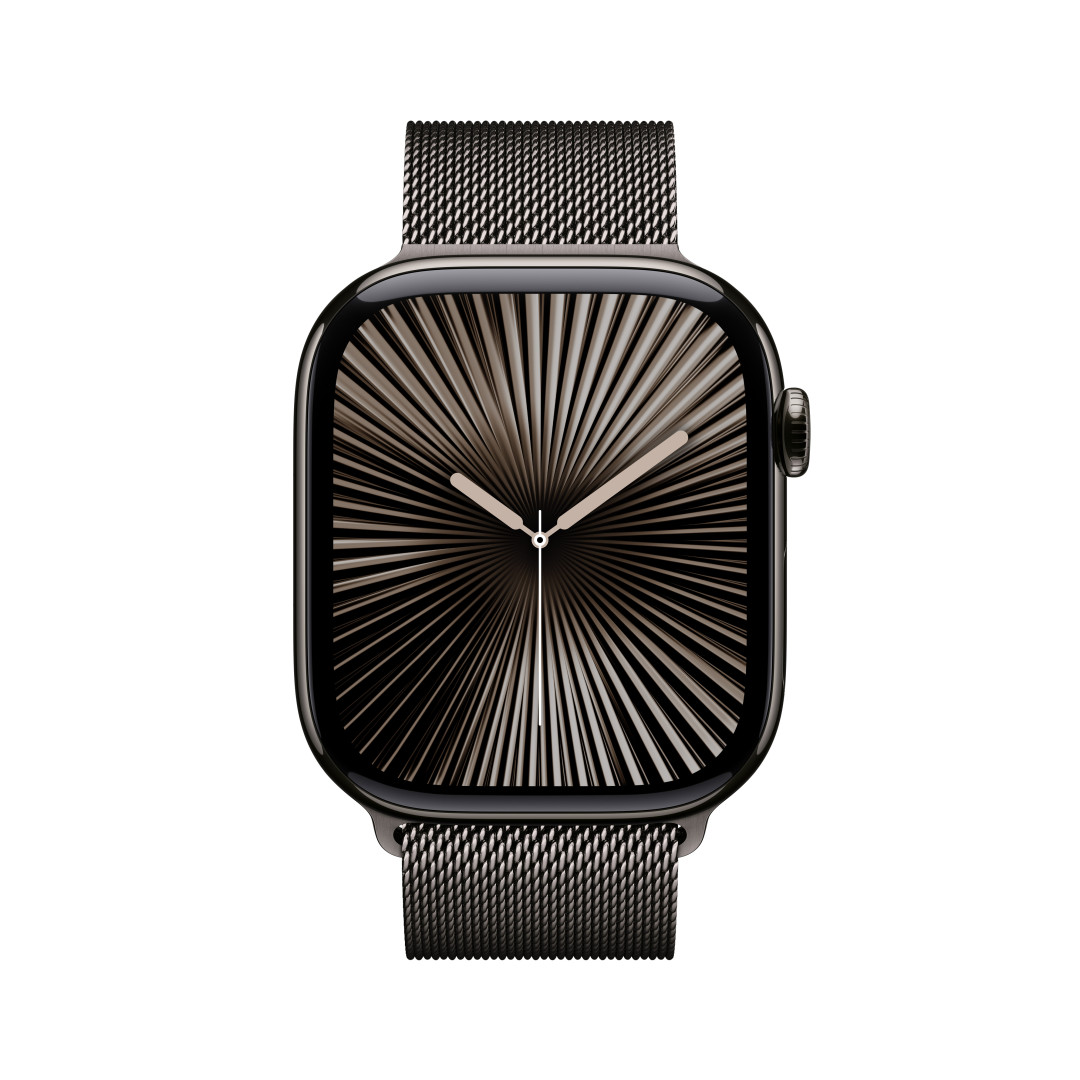 Apple Watch Series 10 GPS + Cellular 46mm bridlicové titánové puzdro s bridlicovou milánskou slučkou - S/M (MC7R4QC/A)