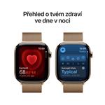 Apple Watch Series 10 GPS + Cellular 46mm Gold Titanium Case with Gold Milanese Loop - M/L (MX003QC/A)