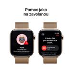 Apple Watch Series 10 GPS + Cellular 46mm Gold Titanium Case with Gold Milanese Loop - S/M (MC7T4QC/A)