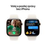Apple Watch Series 10 GPS + Cellular 46mm Gold Titanium Case with Starlight Sport Band - M/L (MWYY3QC/A)