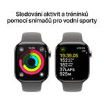 Apple Watch Series 10 GPS + Cellular 46mm puzdro z prírodného titánu s kamenným športovým remienkom - S/M (MWY93QC/A)