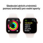 Apple Watch Series 10 GPS + Cellular 46mm Rose Gold Aluminium Case with Light Blush Sport Band - S/M (MWY63QC/A)