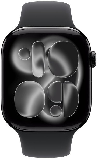 Apple Watch Series 11 GPS 42mm Aluminium Case Black Sport Band - M/L