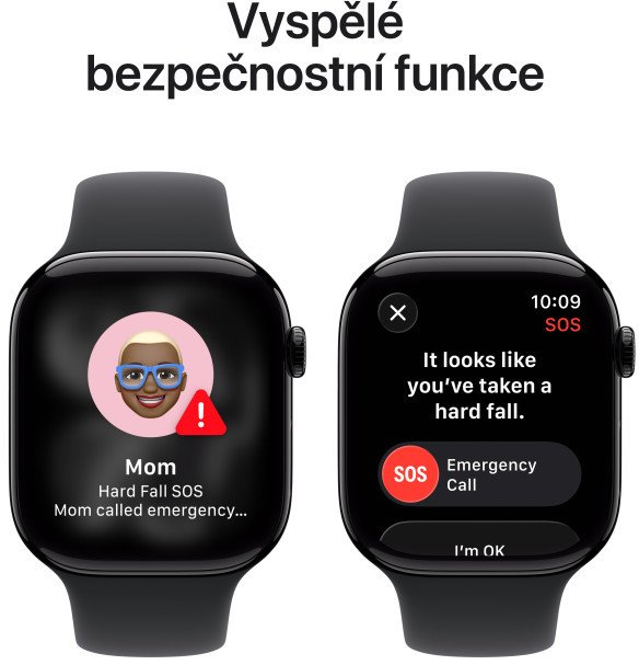 Apple Watch Series 11 GPS 42mm Aluminium Case Black Sport Band - M/L