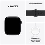 Apple Watch Series 11 GPS 46 mm, čierny hliník, čierny športový remienok – M/L