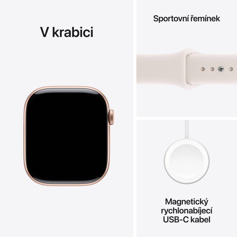 Apple Watch Series 11 GPS 46mm Aluminium Case Light Blush Sport Band - M/L