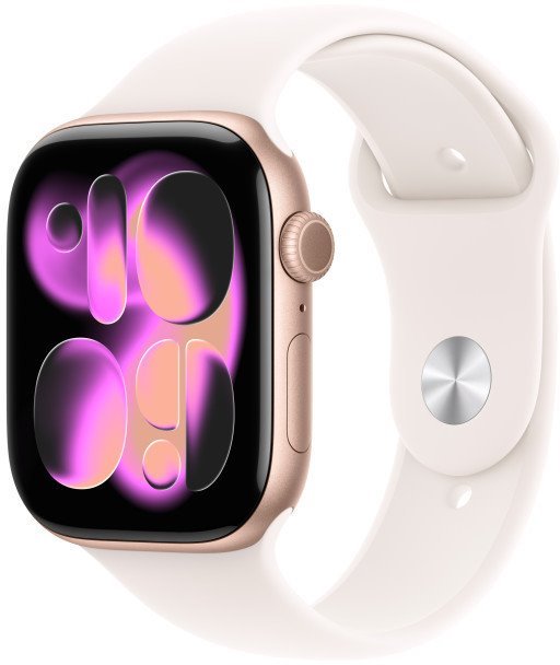 Apple Watch Series 11 GPS 46mm Aluminium Case Light Blush Sport Band - M/L