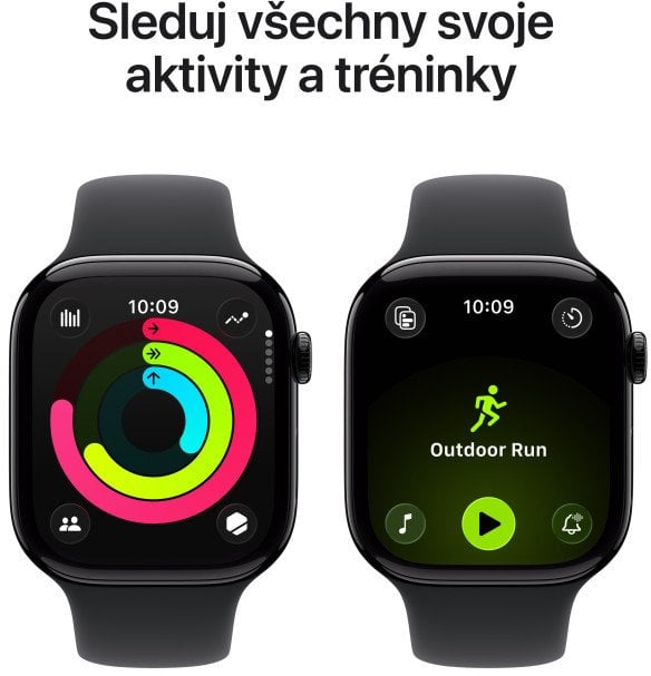 Apple Watch Series 11 GPS 46mm Black Aluminium, Black Sport Band - M/L