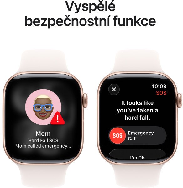 Apple Watch Series 11 GPS 46mm hliníkové puzdro Svetlo červený športový remienok - S/M