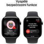 Apple Watch Series 11 GPS + Cellular 42mm bridlicové titánové puzdro s čiernym športovým remienkom - S/M